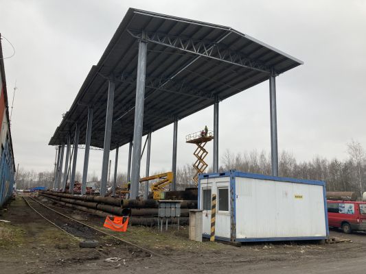 Technický dozor stavebníka novostavby přístřešku nad plochou třískového hospodářství, Česká Lípa (2021)