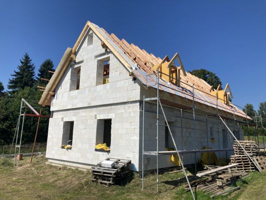 Projekt a stavbyvedoucí novostavby rodinného domu, Jablonné v Podještědí (2022)